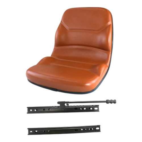 Backhoe loader seat brown - brown, fits